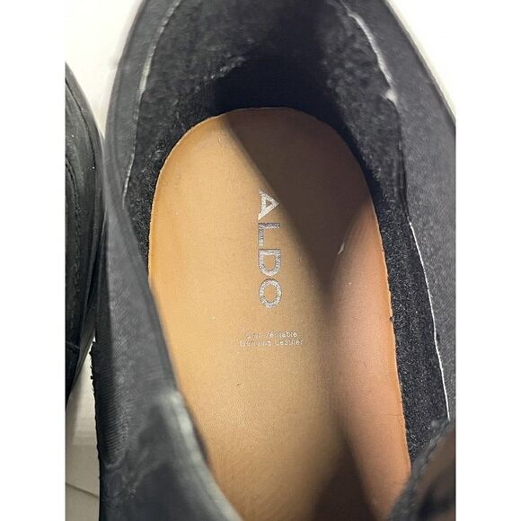 Aldo Men's Size 10 Black Chelsea Lug Boots Water Resistant Pull On Suede Like - Picture 6 of 13
